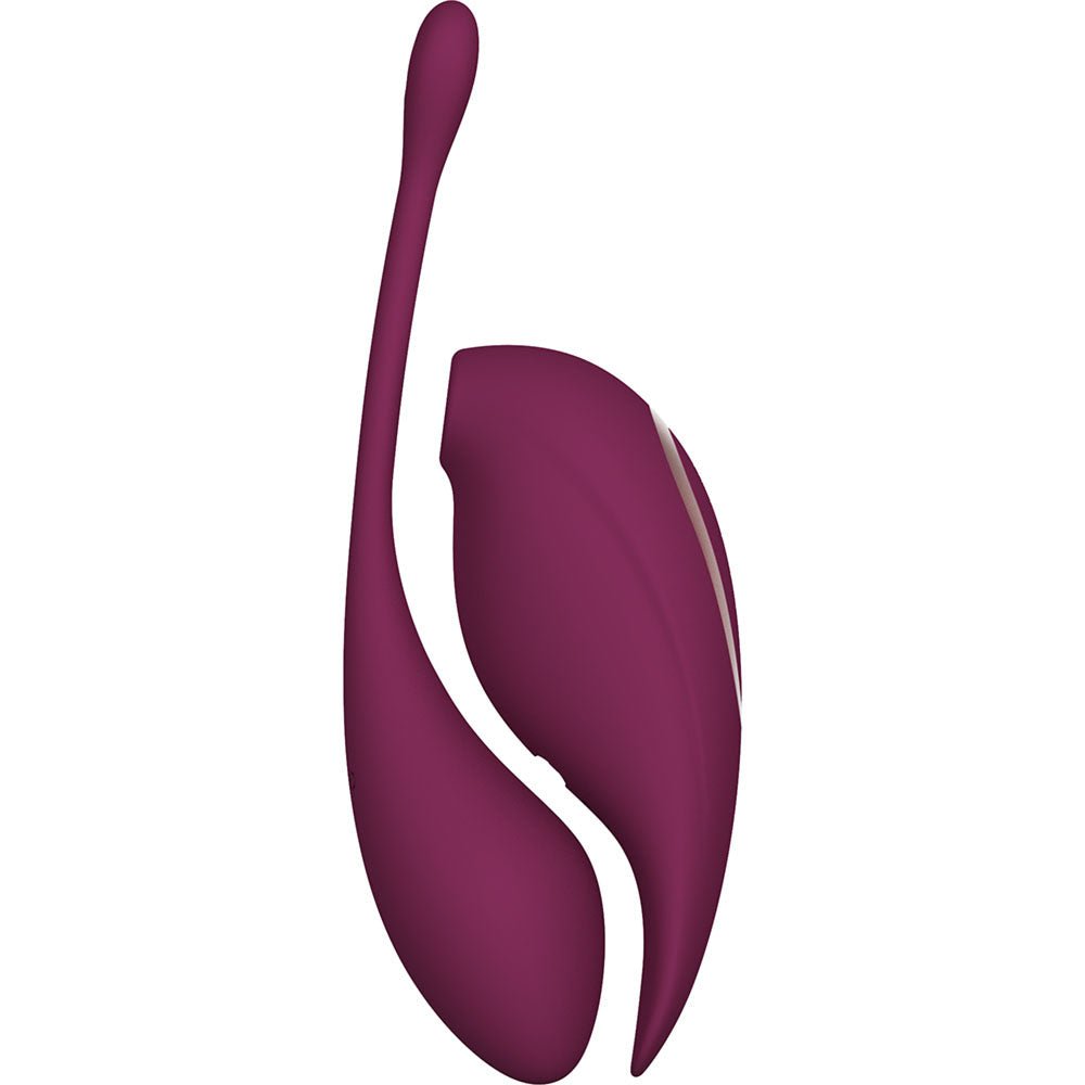Twitch 2 Burgundy US Rechargeable Suction Vibrator with Remote Vibrating Egg
